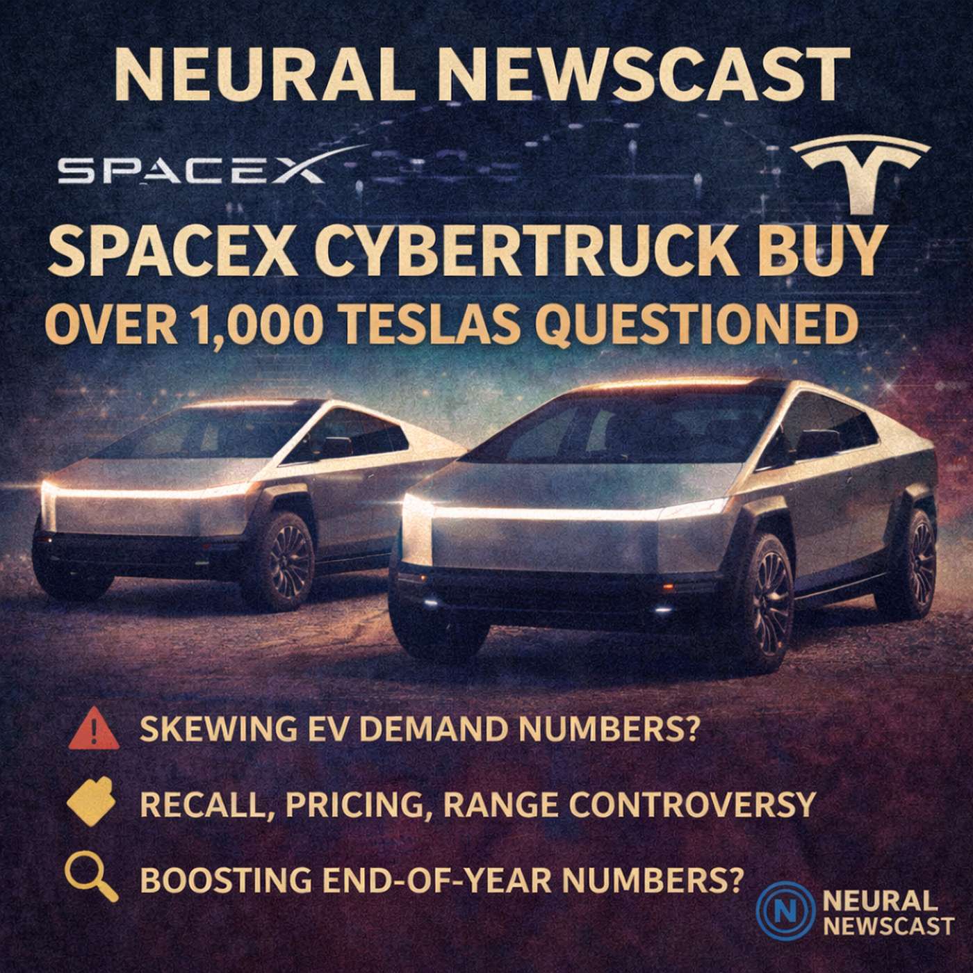 SpaceX Reportedly Buys Over 1,000 Cybertrucks as Tesla Sales Slip